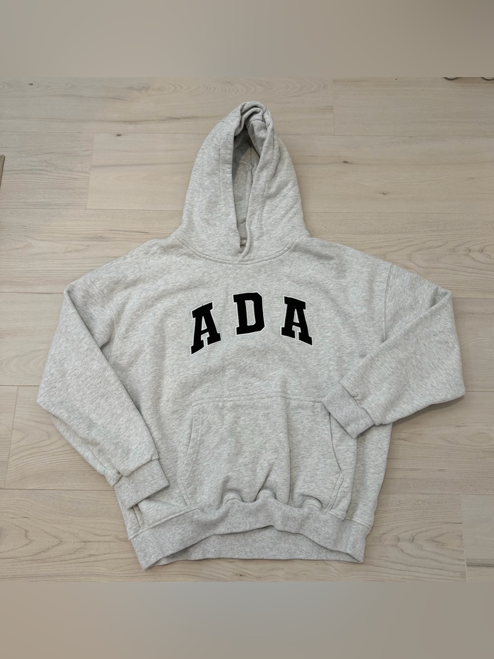 Adanola Light Gray Hoodie with Black ADA Graphic